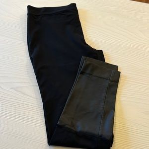 Sail to Sable pull on pant with rayon leather detail.